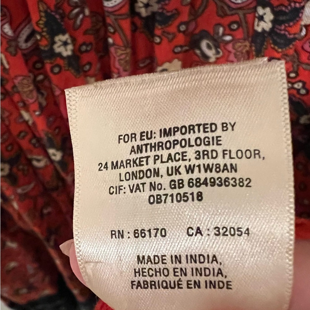 Anthropologie Akemi & Kin Sierra Shift Dress Size Small Bohemian Paisley Peasant - Picture 12 of 16